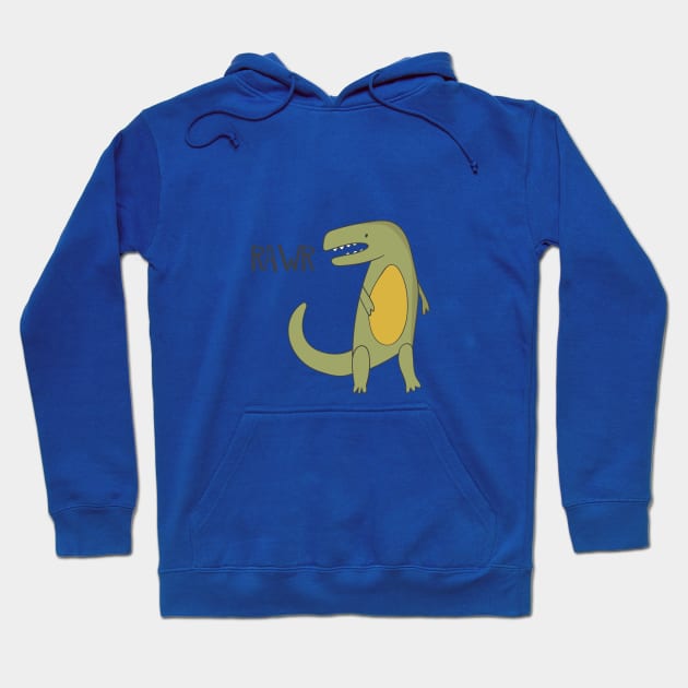 RAWR T-REX TYRANNOSAURUS REX CUTE DINOSAUR Hoodie by CliffordHayes